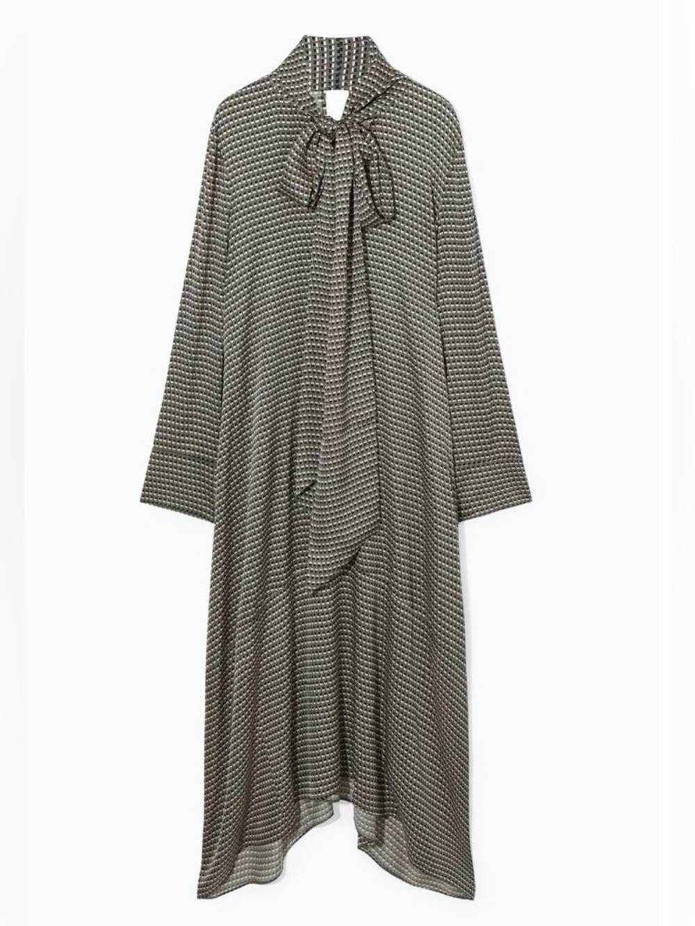 COS Scarf Detail Maxi Dress Asymmetric Tent Dress